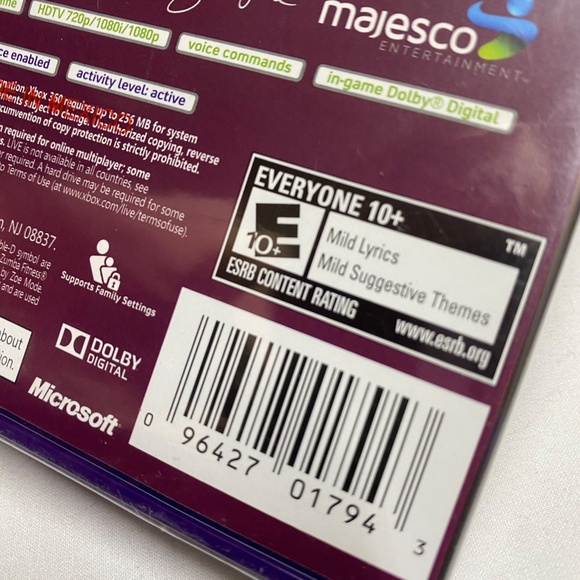 *6A  XBOX 360 Zumba fitness Kinect new game core workout party your abbs off - Picture 4 of 6